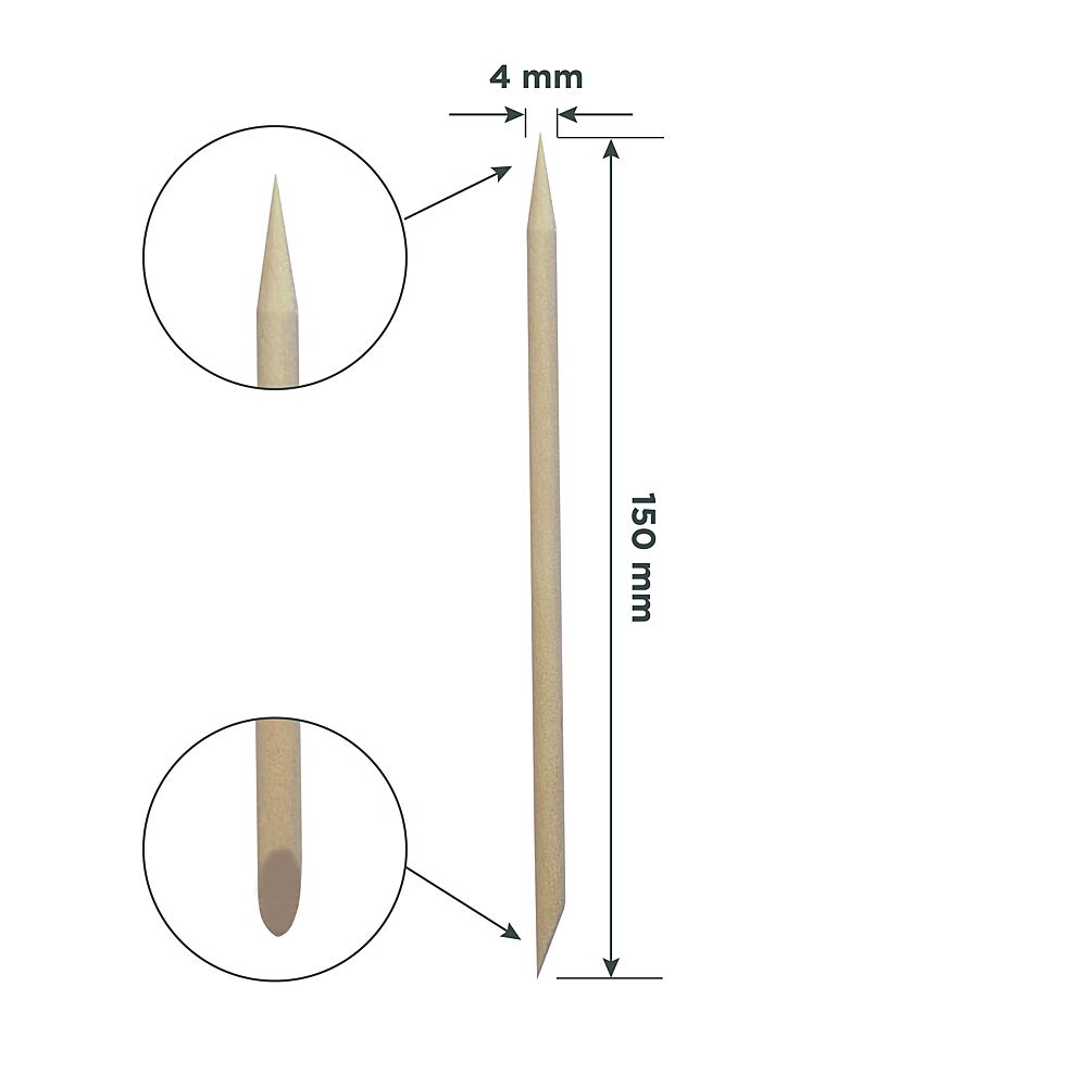 Wooden Orange Stick 150Mm 100Pcs - Product Image 2