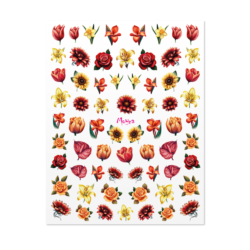 Watertranfer Sticker No.05 Flowers