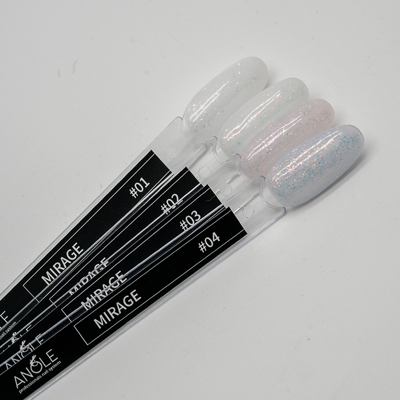 Gelakte Tips RubberBase Mirage Gels 01-04