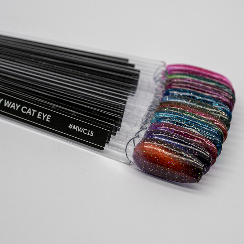 Gelakte Tips Gelpolish Milky Way Cat Eye 01-15