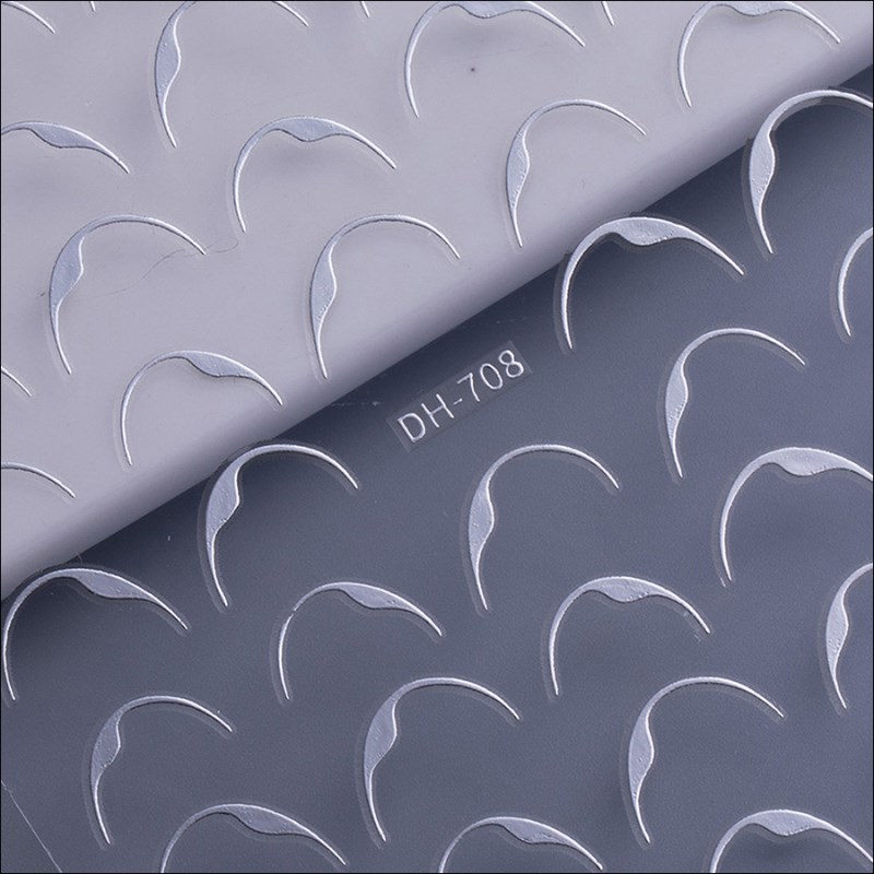 Silver Smile Nail Stickers