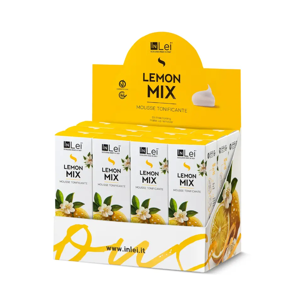 DISPLAY MOUSSE LEMON MIX tonifiërende make-up remover (12x50ml) 