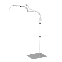 GlamCor Horizon Light White + Flat Base Silver/White