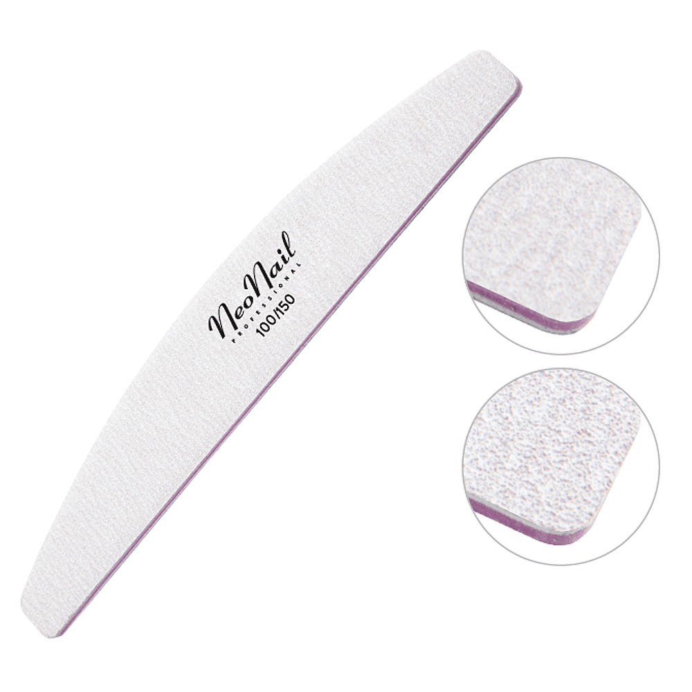 Nail File Grey Arc 100/150 Half Moon