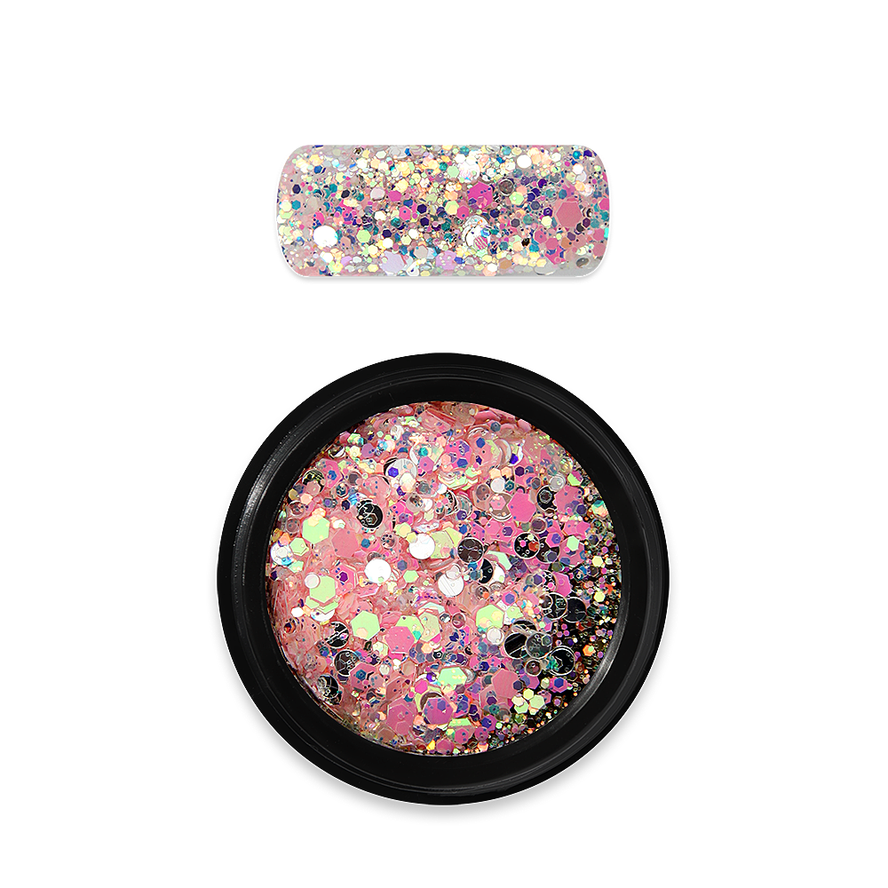 Holo Glitter Mix Chameleon Baby Pink