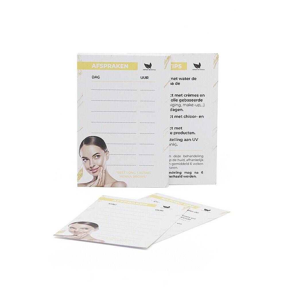 Afspraakkaartjes Henna Brows 25pcs