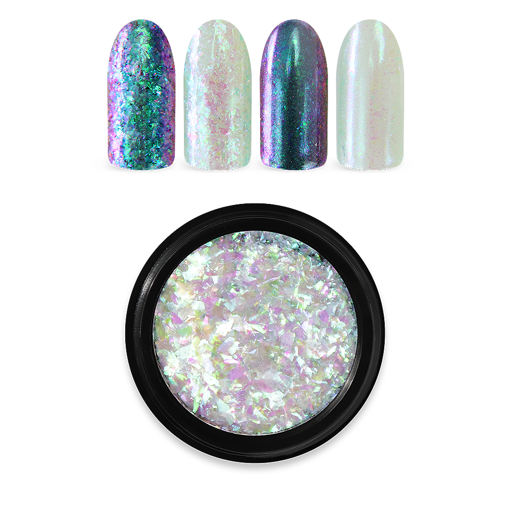 Rainbow Flakes Green