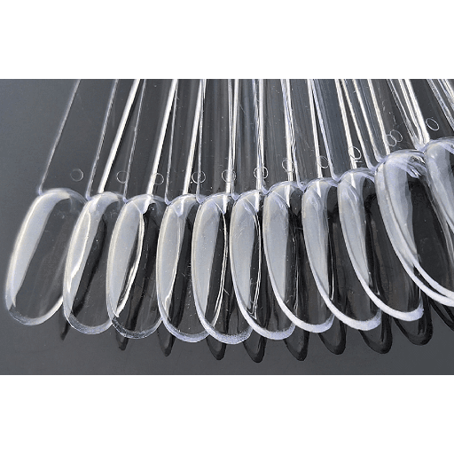 [P520] Polish Wheel Oval Tips 50pcs Clear