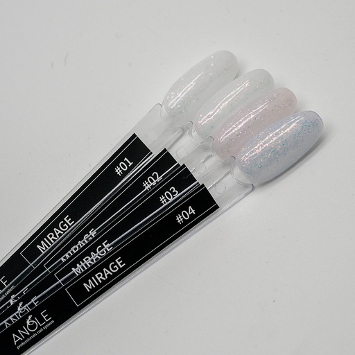 [ATIP04] Gelakte Tips RubberBase Mirage Gels 01-04