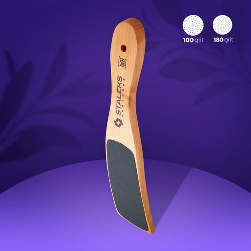 [ABC-10/2] Wooden Pedicure Foot File 10 Type 2 (100/180) voetrasp
