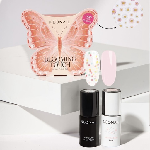 [N11684] Blooming Touch (Revital Base Fiber - Rosy Blush + Top Glow - Twinkle Twist + Stickers) 3pcs