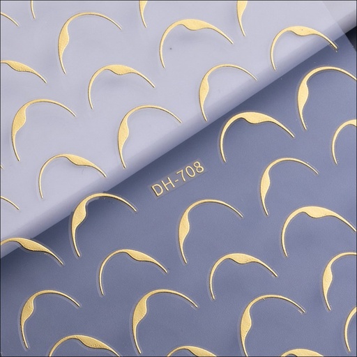 [ST94] Gold Smile Nail Stickers