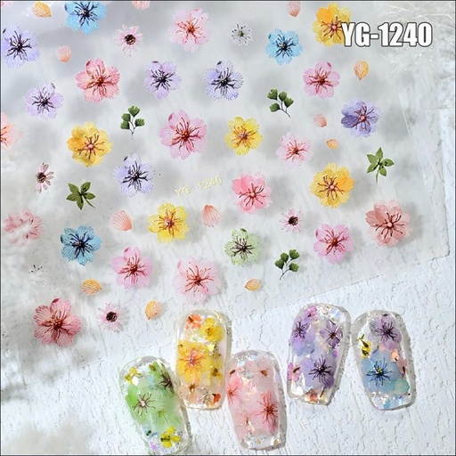 [ST97] Dried Flower Nail Stickers