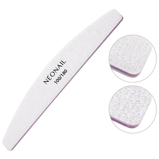 [N4504] Nail File Grey Arc 100/180 Half Moon