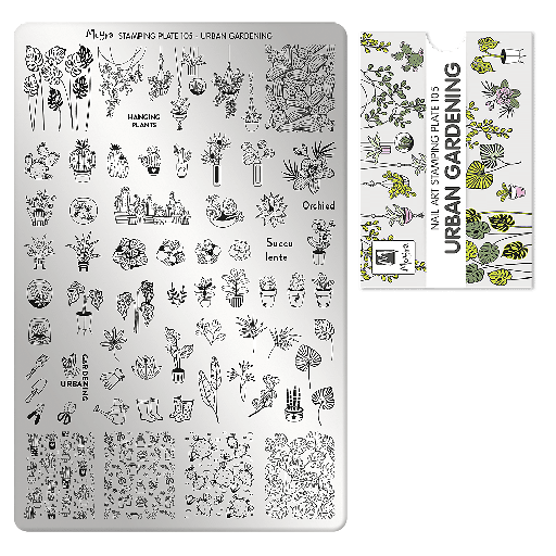 [MP105] Stamping Plate Urban Gardening