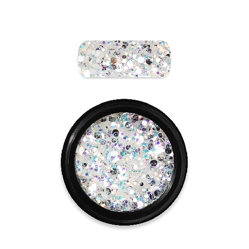 [MN020] Holo Glitter Mix White