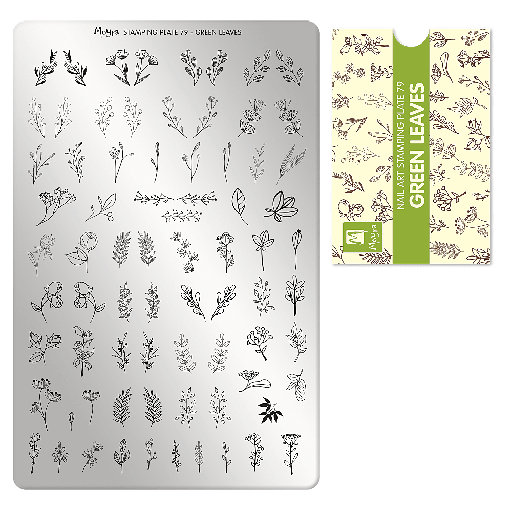 [MP79] Stamping Plate Green Leaves